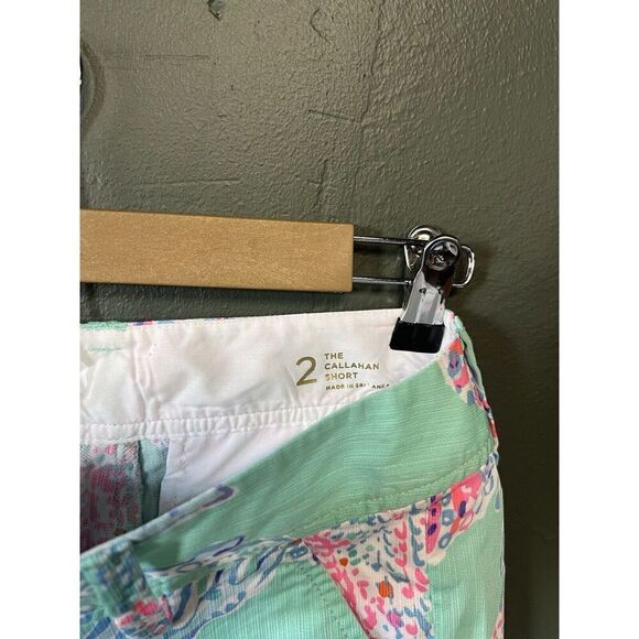 Lilly Pulitzer Women's Blue Floral Pattern The Callahan Shorts Size 2 - Picture 3 of 4